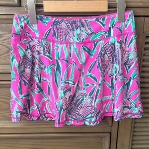 Lilly Pulitzer Vibrant Pink and Green Women's Skort